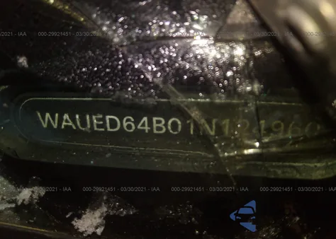 2001 Audi A6 2.7T (A5)/2.7T (M6) z USA, uszkodzony, nr VIN WAUED64B01N124960